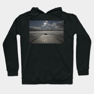 midnight moonlit lake Hoodie